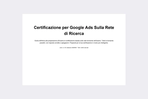Certificazione per Google Ads sulla rete di ricerca